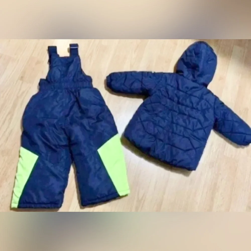 Pacific trail snowsuit childrens size 12 months 2 piece set bibs/coat